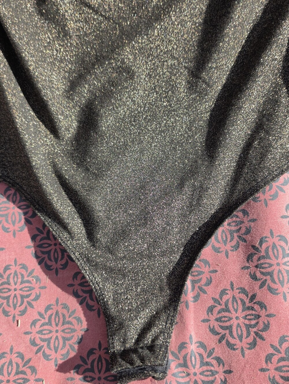 Sincerely Jules Glitter Black/Gold bodysuit Medium - Picture 2 of 6